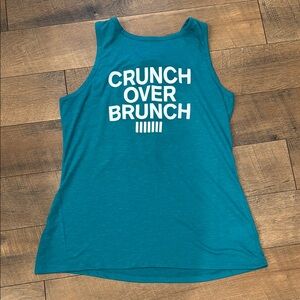 Teal Tank Top with Graphic Print and Relaxed Fit